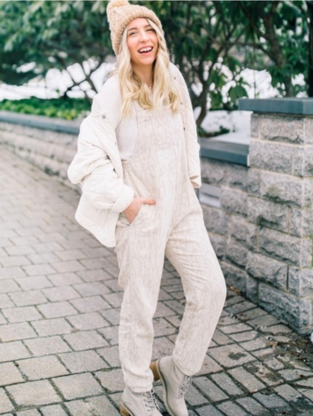 Smash + Tess X Hilary Duff Women Ivory Overalls Size M